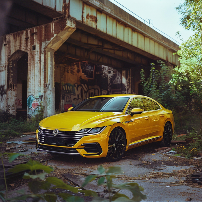 Fekete-sárga Volkswagen Arteon CCA stílusban